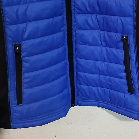 Brand New! Everlast Blue  & Black Front Puffer Activewear Jacket Sz.S - Picture 4 of 10
